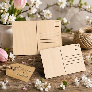 Laser Cut Wooden Postcards | SVG DXF Templates | Craft Fair Designs | Digital Download