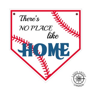 Baseball Sign - There&#39;s no place like Home - Laser Cut Files for Wood. Glowforge ai, cdr, dxf, eps, pdf and svg. Epilog & Trotec