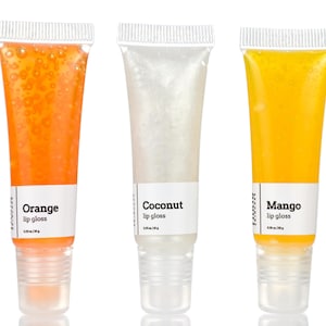 Moisturizing Lip Gloss | Choose Coconut, Sweet Orange, Or Mango | Hydrating, Non-Sticky Lip Shine, Fun Flavor Lip Gloss | Handmade Lip Care