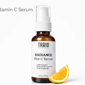 Radiance Vitamin C Face Serum | L-Ascorbic, Ferulic Acid, Vitamin E, Water-Based image 3