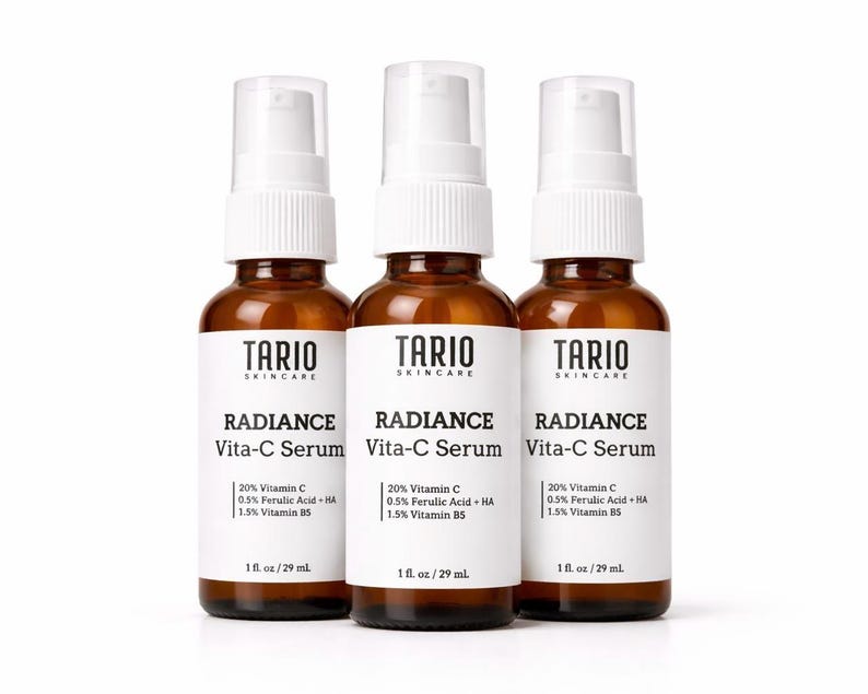 Radiance Vitamin C Face Serum | L-Ascorbic, Ferulic Acid, Vitamin E, Water-Based image 13