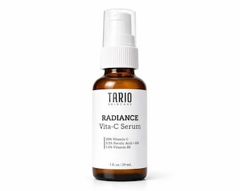 Radiance Vitamin C Face Serum | L-Ascorbic, Ferulic Acid, Vitamin E, Water-Based
