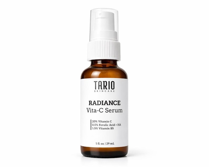 Radiance Vitamin C Face Serum | L-Ascorbic, Ferulic Acid, Vitamin E, Water-Based image 1