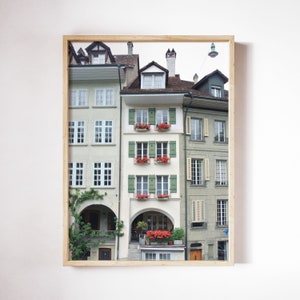 Swiss Buildings Print, Photography Wall Decor, Downloadable Prints, Printable Wall Art