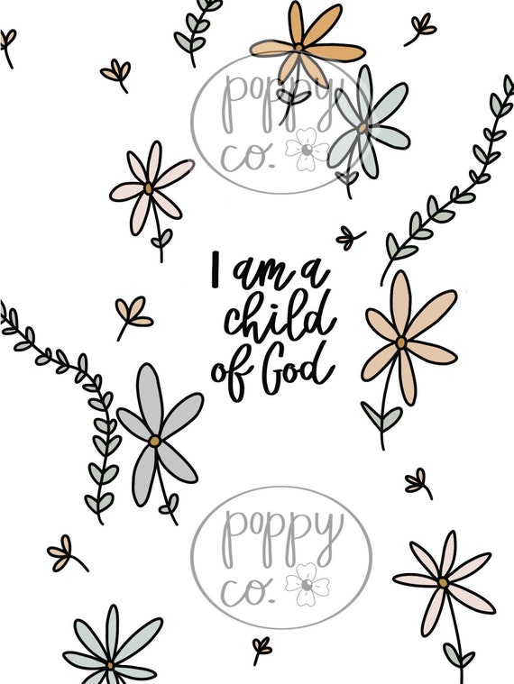 I Am A Child Of God Digital Download Phone Wallpaper Wall Etsy