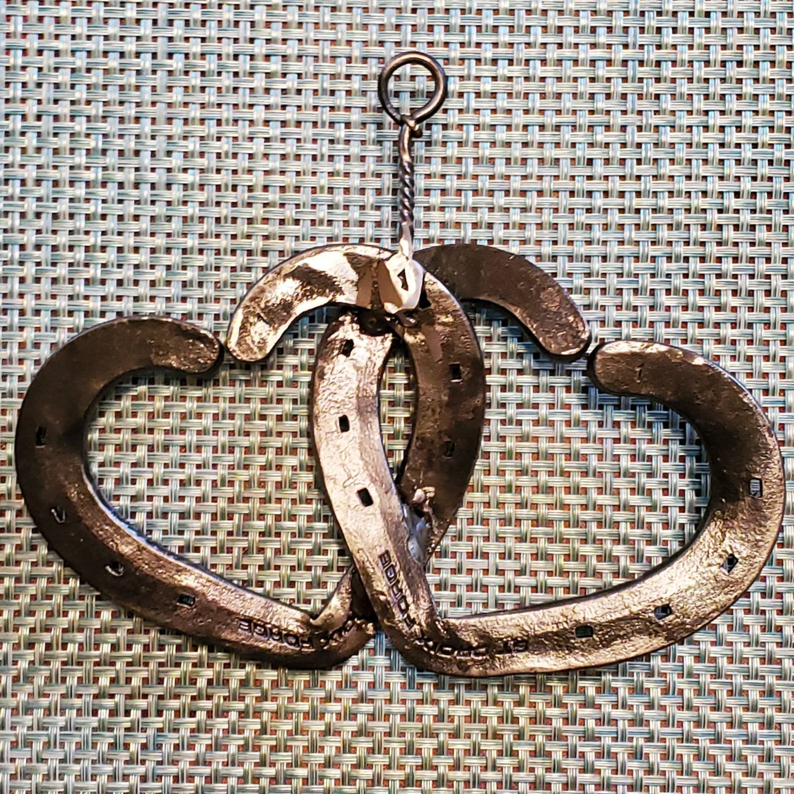 Hand Linked Horseshoe Hearts Etsy