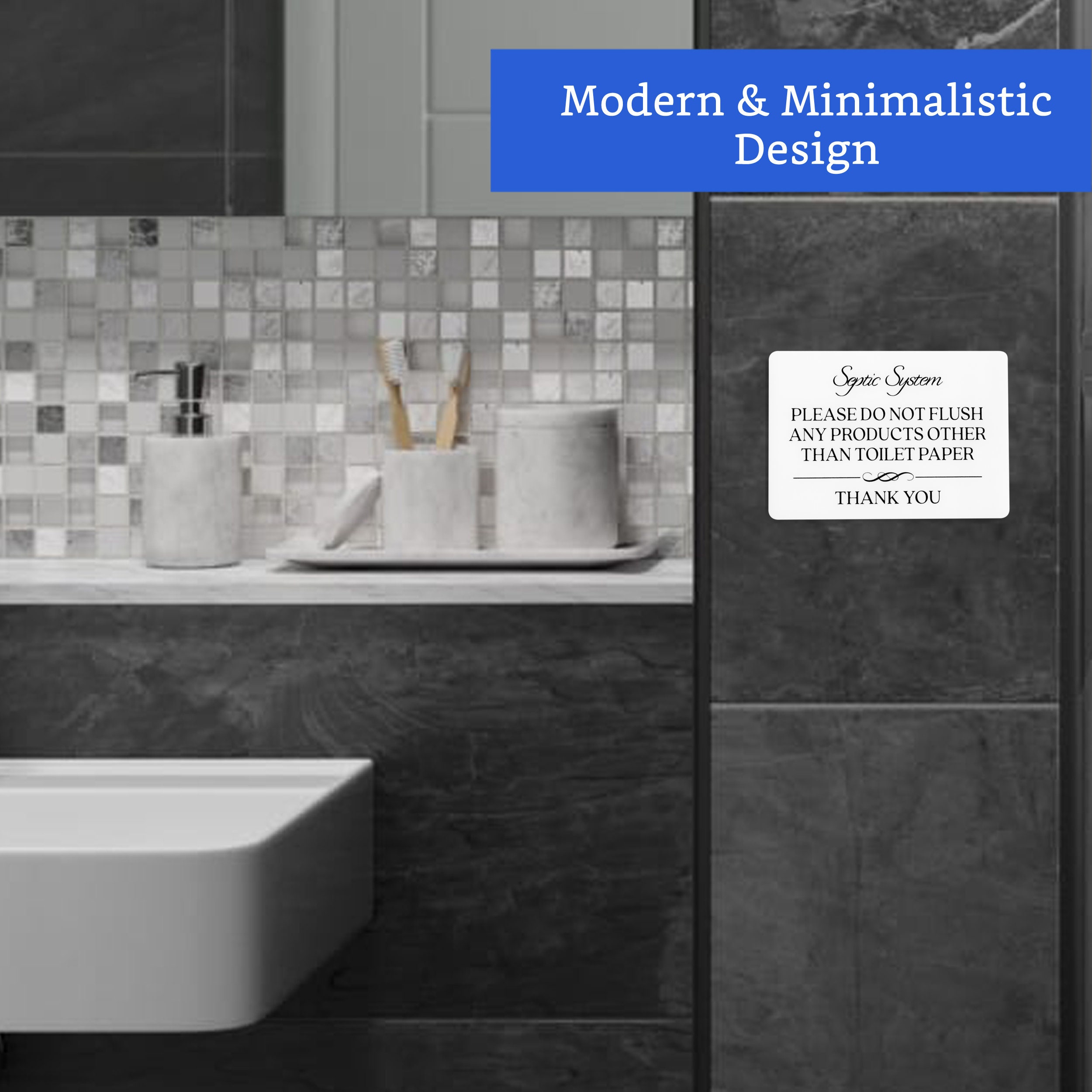 „Nur Toilettenpapier“ Schild Aus Acryl – Für Klärsysteme & Empfindliche Rohre