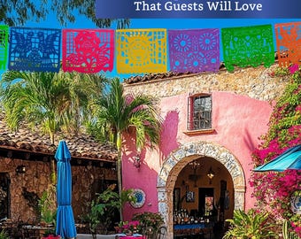 Mexican Party Banners Large Plastic Papel Picado Banner Cino