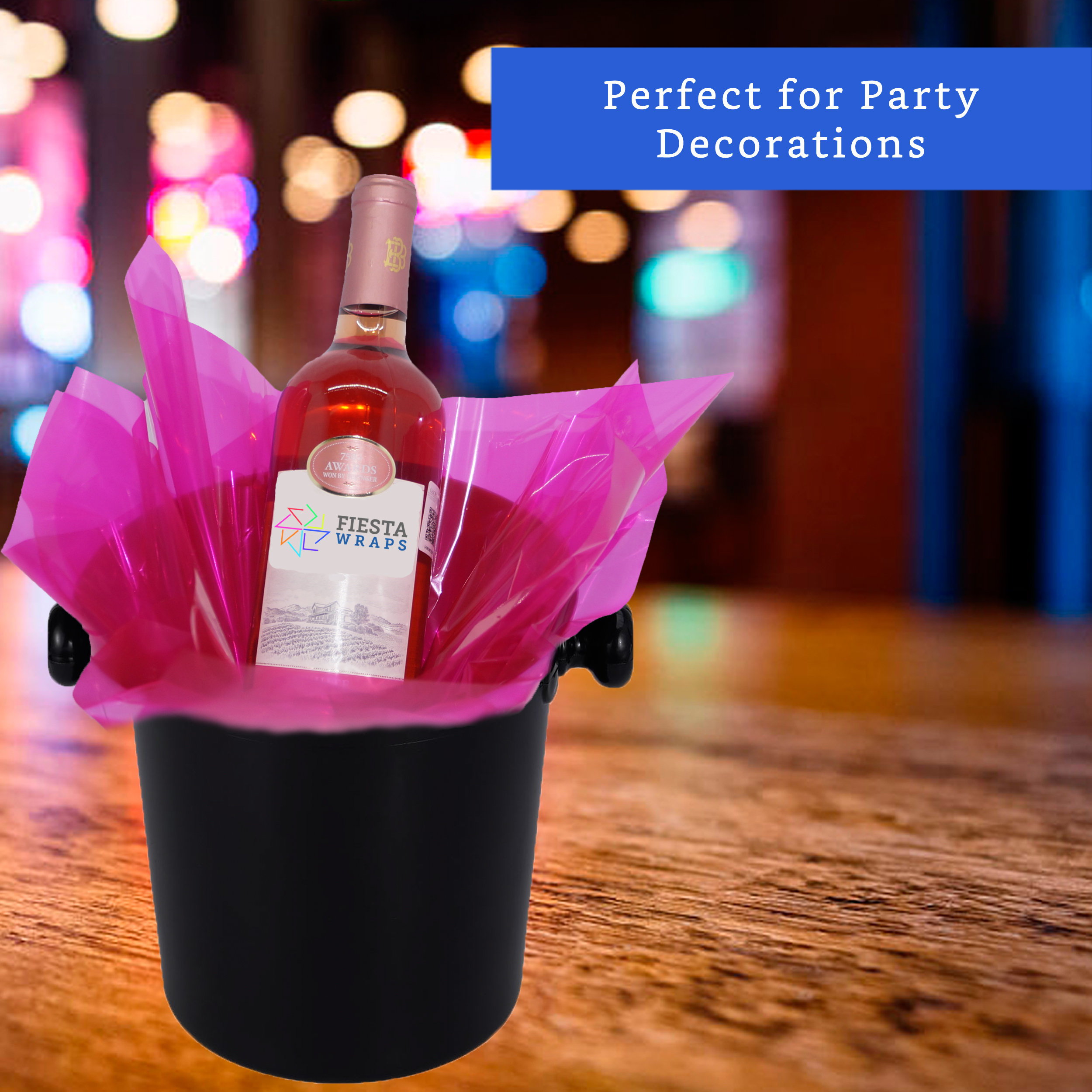 200 Ft Pink Cellophane Wrap Roll 16 in X 200 Ft Colored Etsy