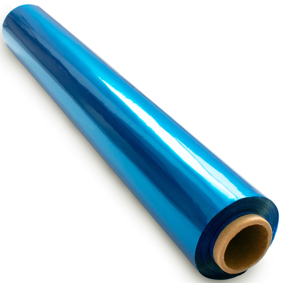 200 Ft Blue Cellophane Wrap Roll 16 in X 200 Ft Colored Cellophane Roll