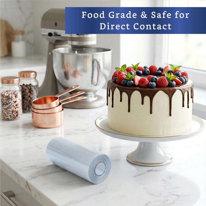 Clear Acetate Cake Collar Roll – 8" x 50 ft, Food Grade image 8
