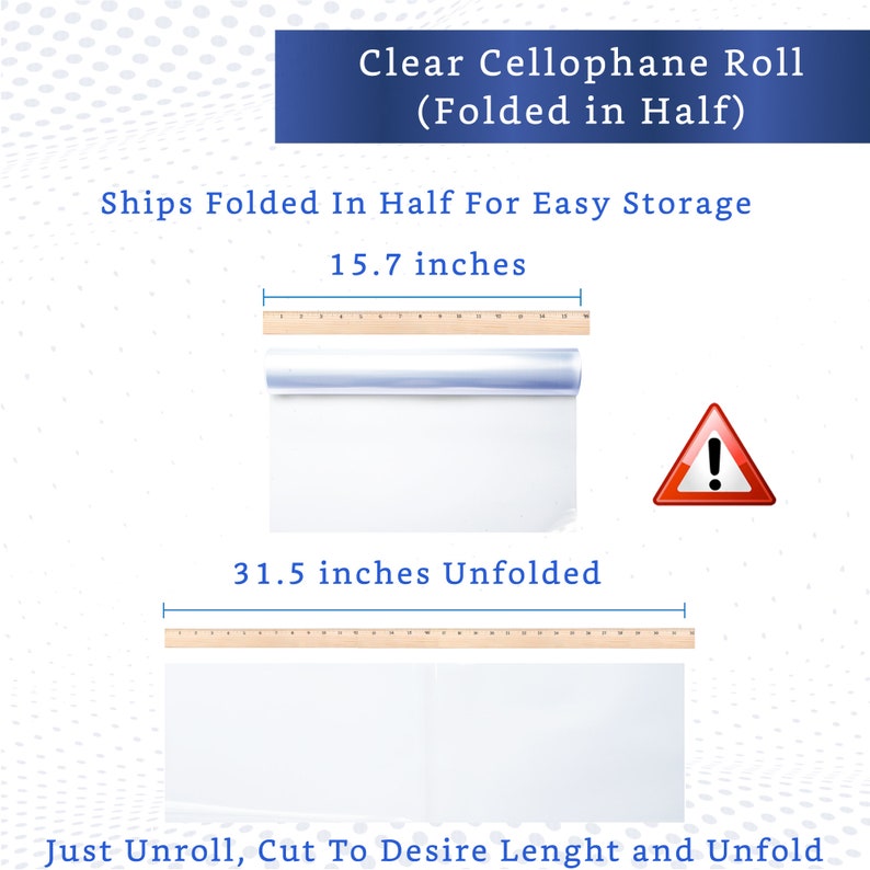 220 Ft Clear Cellophane Wrap Roll (31.5 In X 220 Ft) - Cellophane