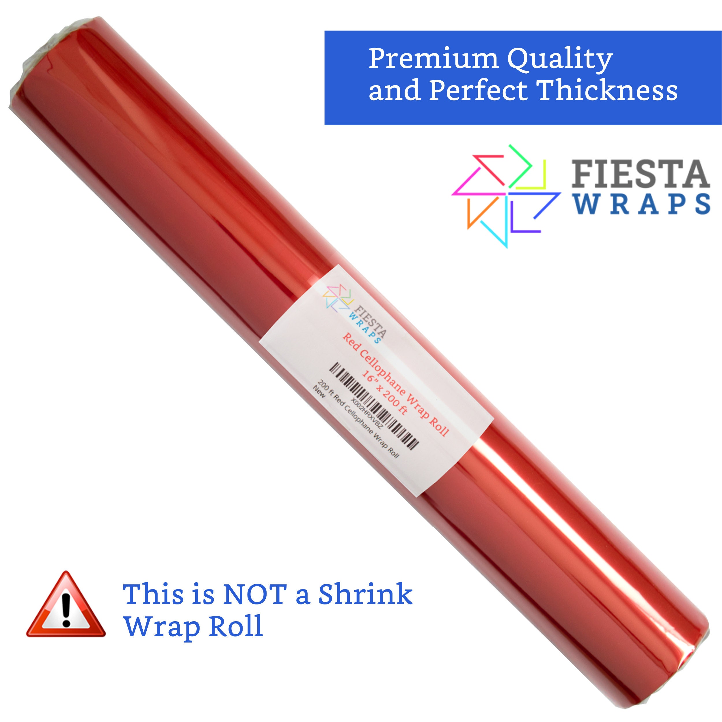 200 Ft Red Cellophane Wrap Roll 16 in X 200 Ft Colored Etsy