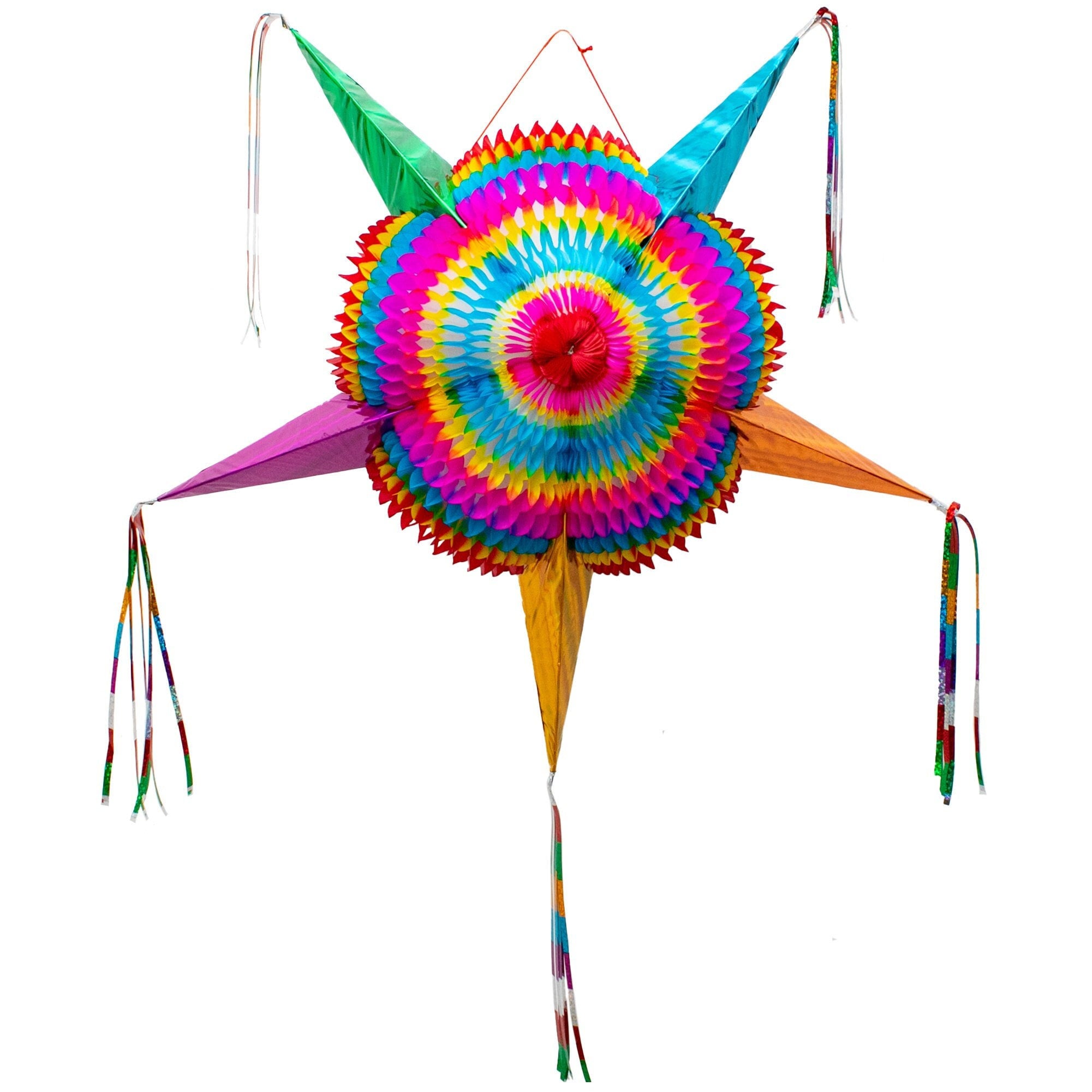 Mexican Piñata (Large 32 in) - Authentic Handmade Foldable Large Pinata - Star Pinatas for Birthday Party - Mexican Piñata para Cumpleaños