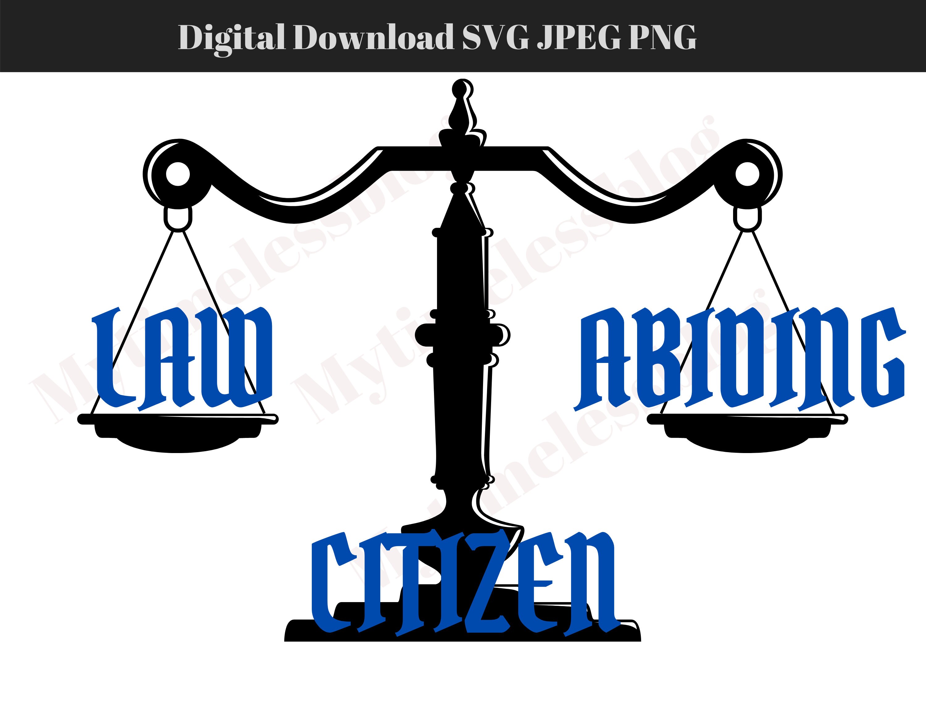 Law Abiding Citizen Blue svg. png. jpeg Digital file Etsy