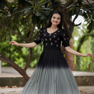 Long frock black new arrivals colour