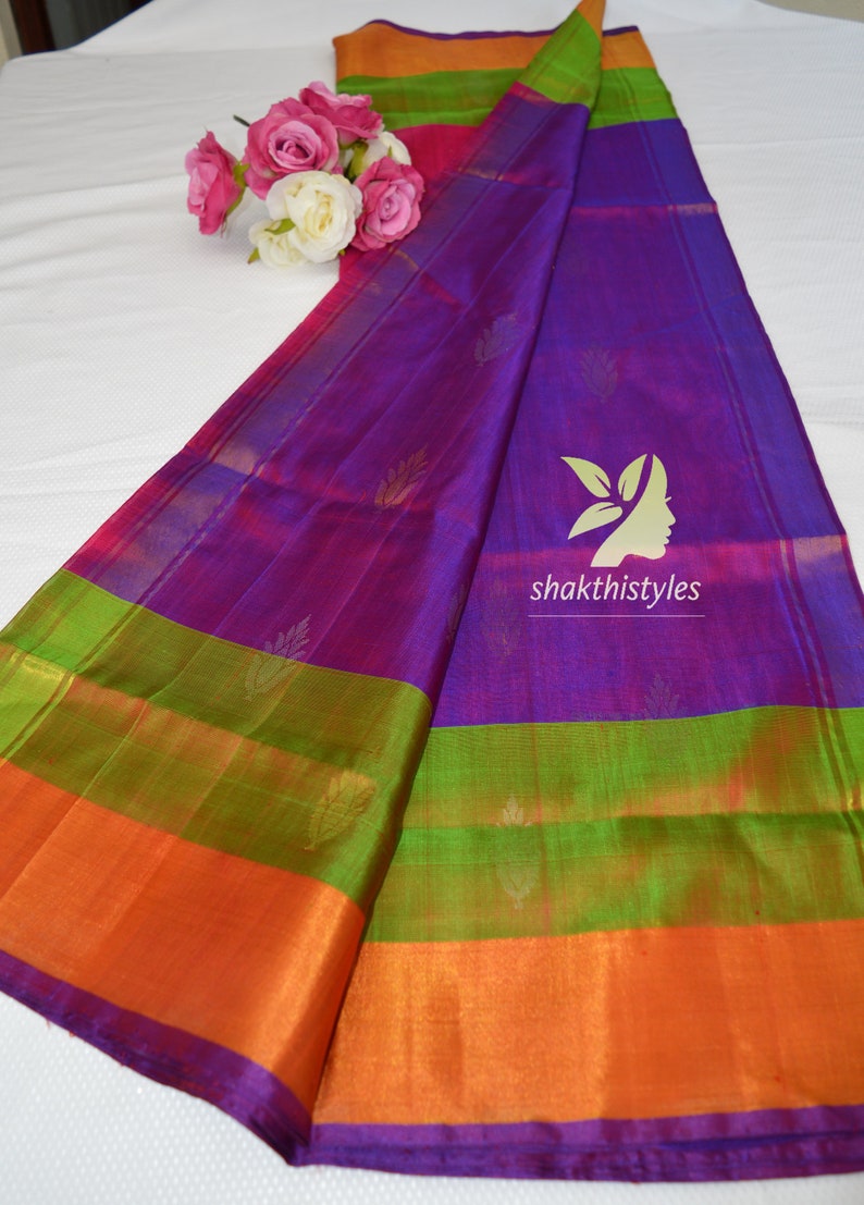 Pure Uppada Silk Saree in Pink and Green and Lightweight Saree Etsy UK
