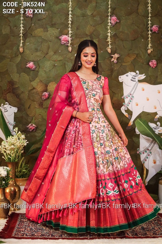 Find Banarasi silk gown by Sanvi Fashion hub near me | Mahemdavad, Kheda,  Gujarat | Anar B2B Business App