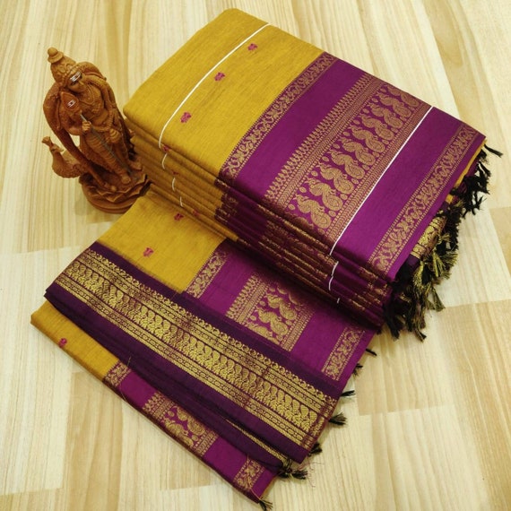 Beautiful Colours Kalyani Cotton Gatwal Saree, Soft and Smooth