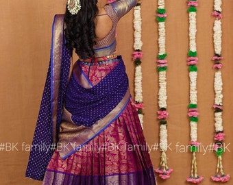Ready Made Lehenga Pattu Half Saree With Duppta Pattu Etsy