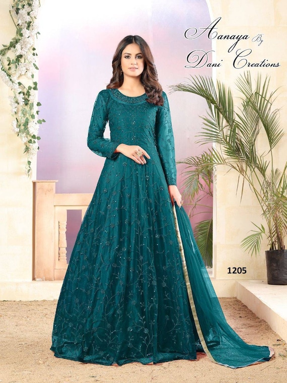 Embroidered Georgrette Party Wear Indian Dresses at Rs 1799/piece in Surat