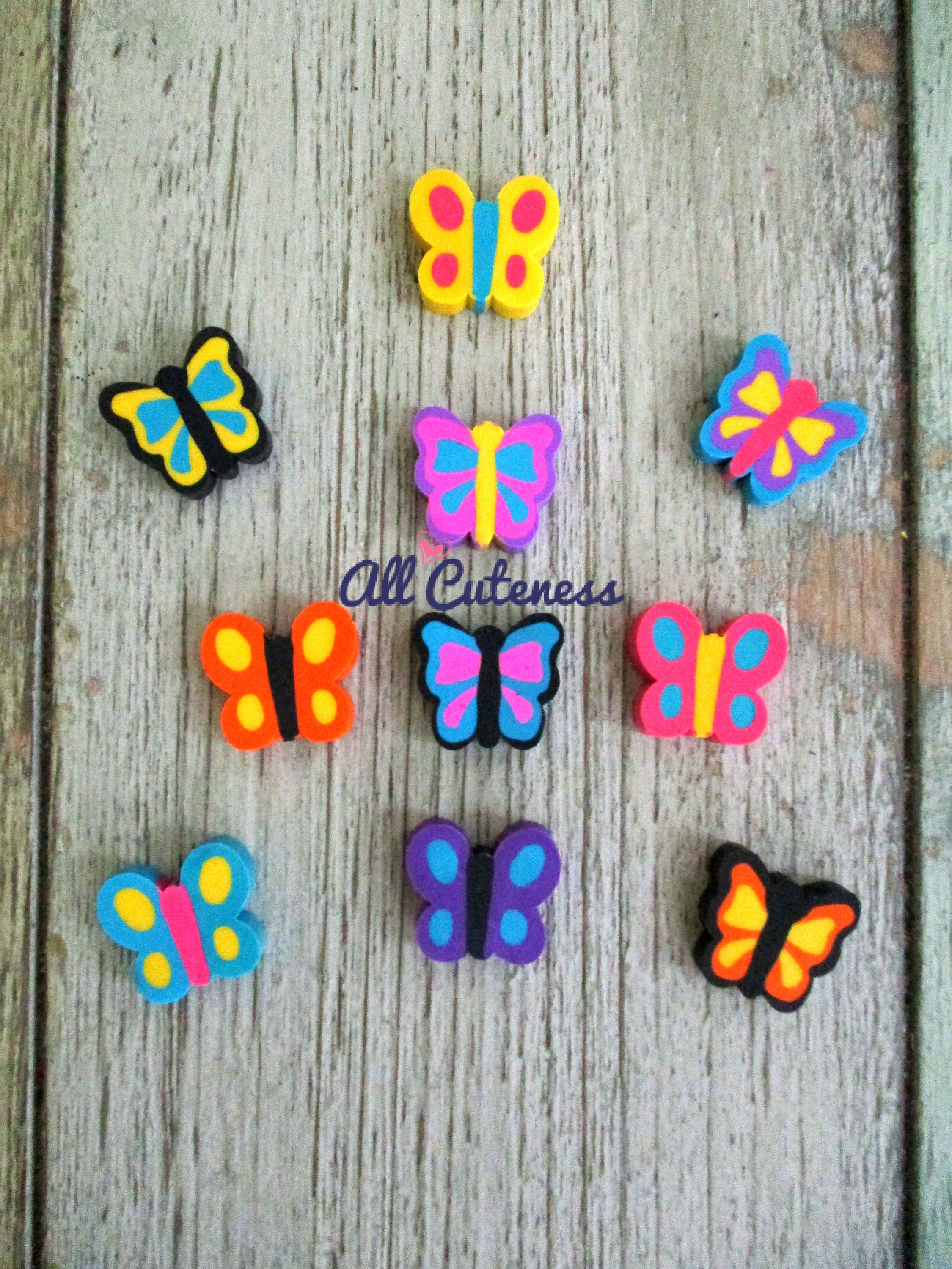 Cute Butterfly Mini Erasers Etsy