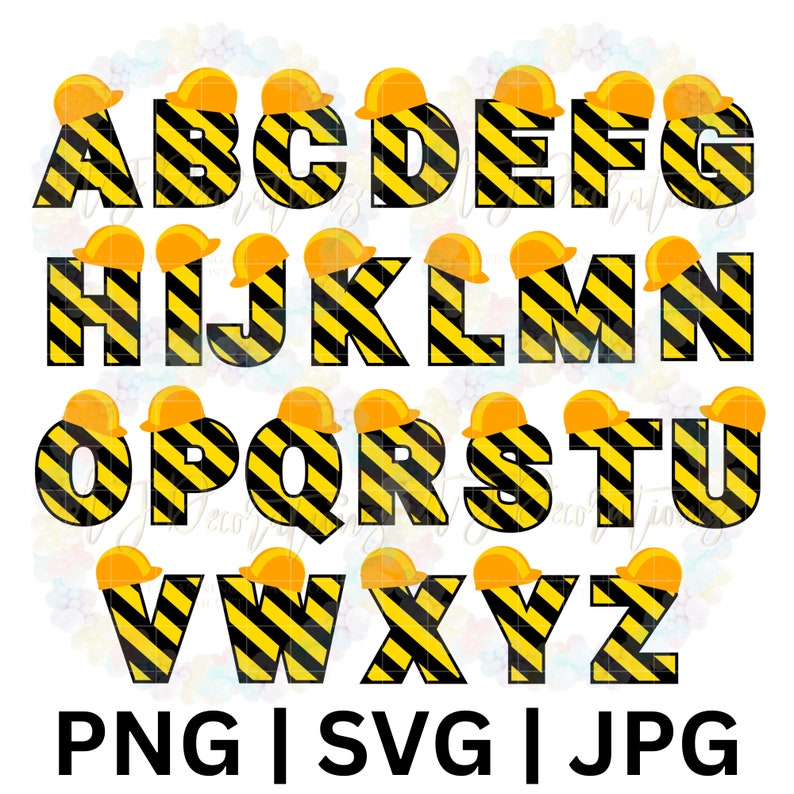 Bau Alphabet Schriftart PNG SVG für Cricut und Silhouette Etsy.de