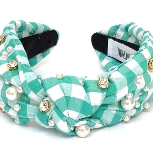 Embellished Knot Headband Jeweled Knotted Headband Etsy