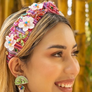 Cinco de Mayo Top Knot Headbands Handcrafted in Stunning Designs, Fiesta Headband Custom Mexican Headband Colorful Headbands Birthday Gifts