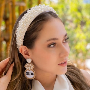 Bridal Headband, Pearl Wedding Headband, Pearl Headpiece for Bride, Pearl Headband for Women, Bride Hair Accessories, Pearl Headband