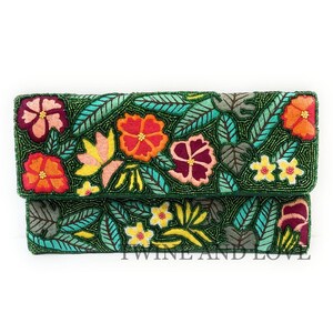 Turquoise Handmade Beaded Clutch Evening Clutch Bag Formal -  Finland