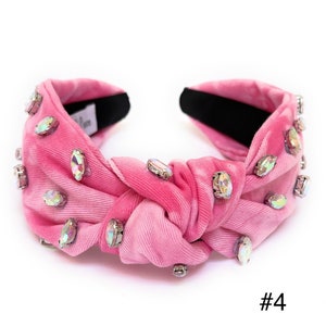 Stevie JS & Co Candy Heart Pink Velvet Knotted Headband Adult/Large