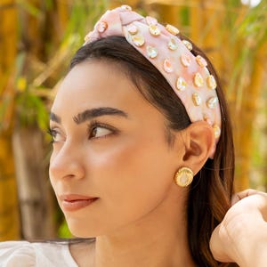 Ombre Embellished Knot Headband, Handmade Top Knot Headband, Rhinestone Headband, Statement Headband, Jeweled Hair Accessories Best Seller