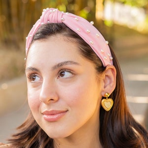 Pearl Knot headband, Neutral Headband, Knotted headband, Headbands for Women, Hair Accessories, Wide Neutral Headband, Pearly Style Hairband