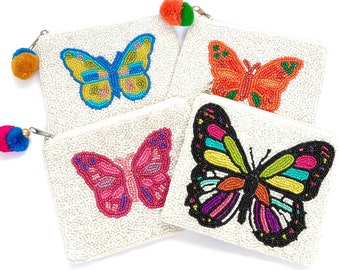 REYUTEEG Small Wallet for Women Butterfly Butterflies Plants Canvas Coin Zipper Purse Pouch Girls Boys Cash Bag One Size REYUTEEG Small Wallet for Women Butterfly Butterflies Plants Canvas Coin Zipper Purse Pouch Girls Boys Cash Bag One Size