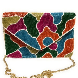 Buy Stunning Handmade Multicolor Bead Clutch Purse Elegant and Online in  India 