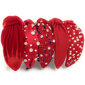 Red Jeweled Headband - Etsy display picture 1