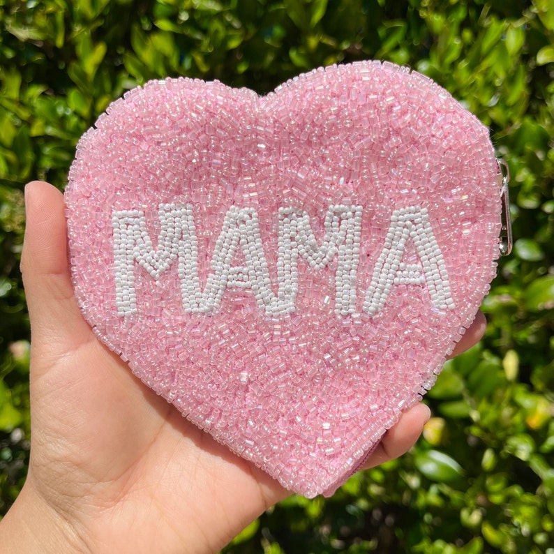Hand Beaded Pouch Purse - Beautiful Gifts for Mom - Handmade and Perfect Size for Essential Things