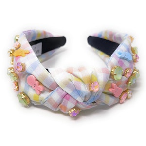 Easter Chic: Hand Beaded Peeps Bunny Jeweled Knot Headband