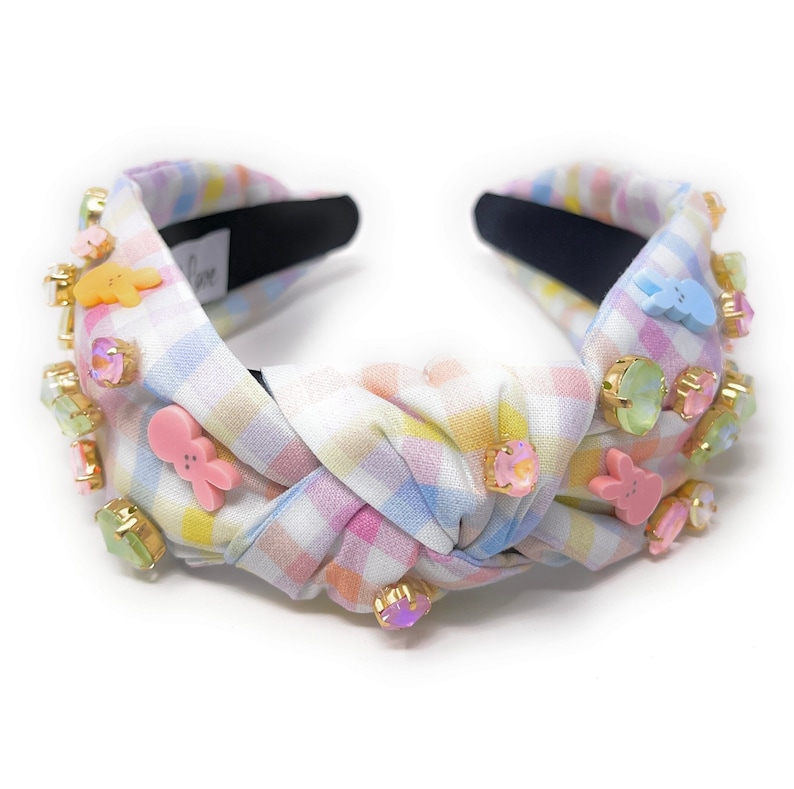 Easter Chic: Hand Beaded Peeps Bunny Jeweled Knot Headband