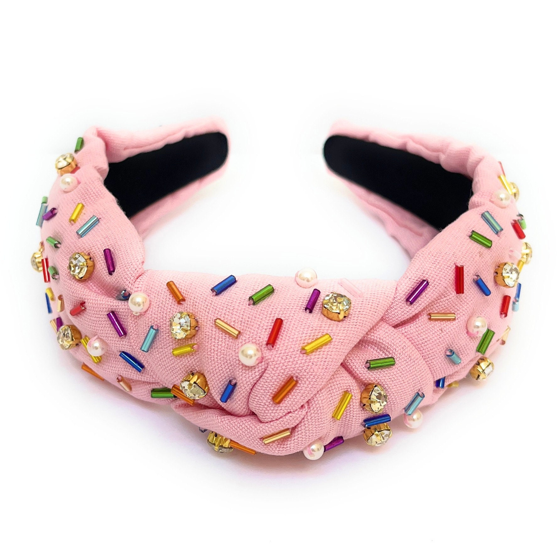 Lele Sadoughi Sprinkle Embellished Headband Lele Sadoughi Disco Crystal Knotted Headband | Neiman Marcus main image 4