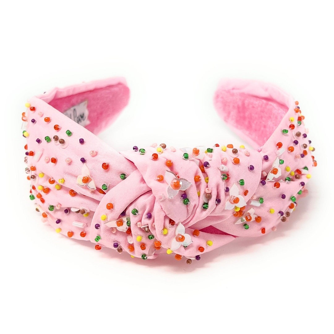 Sprinkles Knotted Headband, Embellished Knotted Headband, Confetti