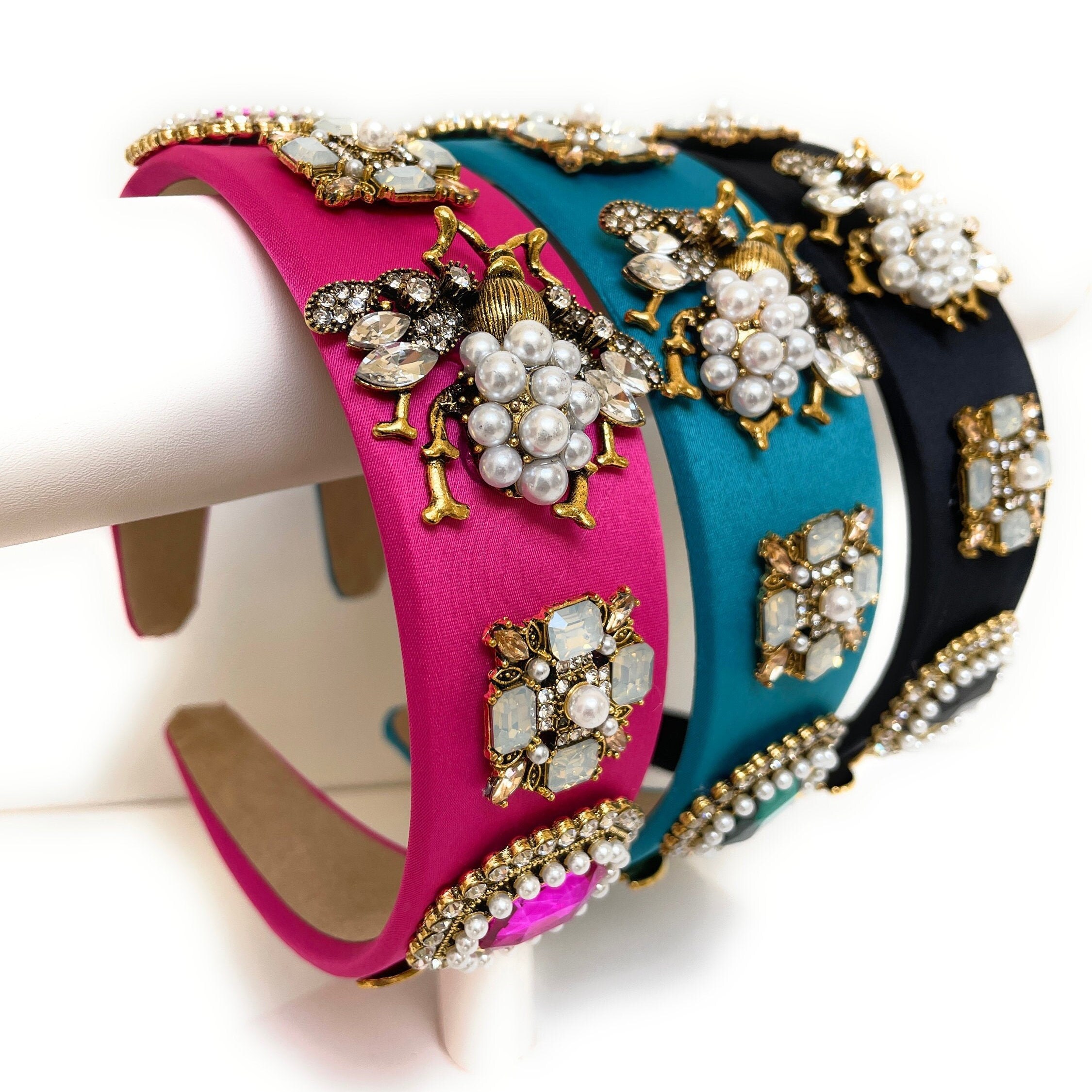 Elegant Handmade Baroque Headband With Sparkling Jewels 
