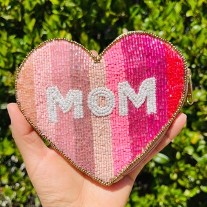 Hand Beaded Pouch Purse - Beautiful Gifts for Mom - Handmade and Perfect Size for Essential Things