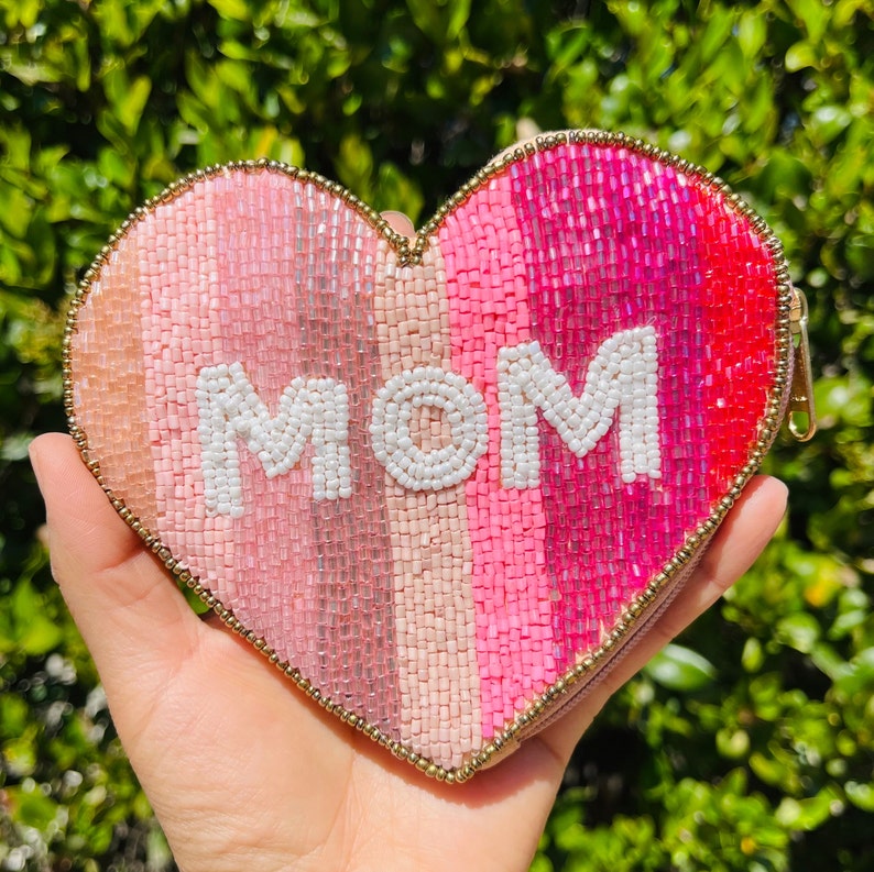 Hand Beaded Pouch Purse - Beautiful Gifts for Mom - Handmade and Perfect Size for Essential Things