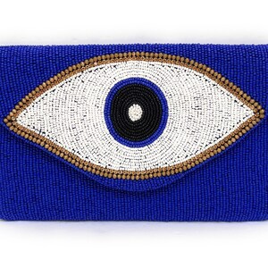 Boho Beaded Evil Eye Clutch