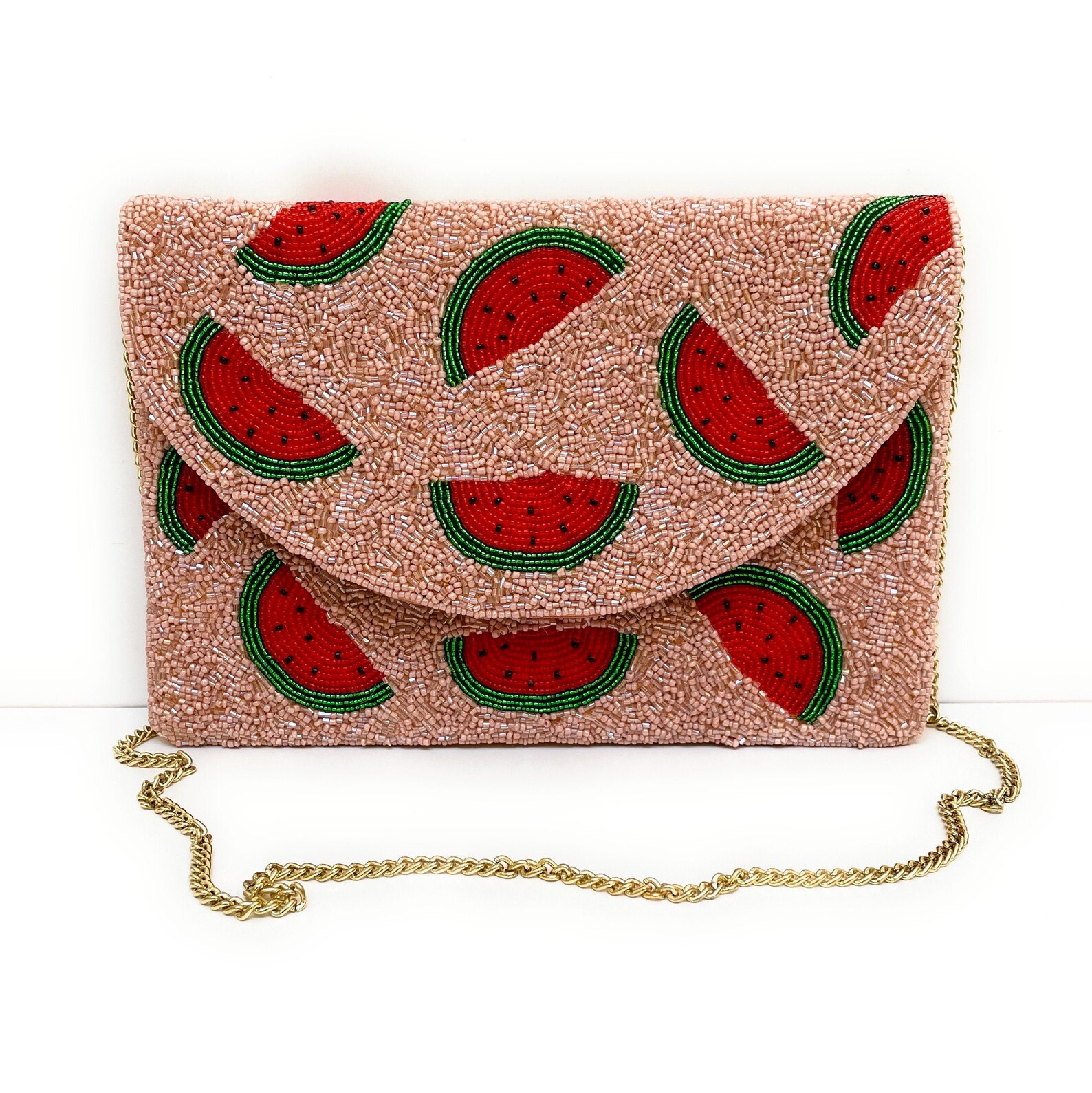 Watermelon Beaded Clutch Purse Crossbody Bag Birthday Gift Etsy