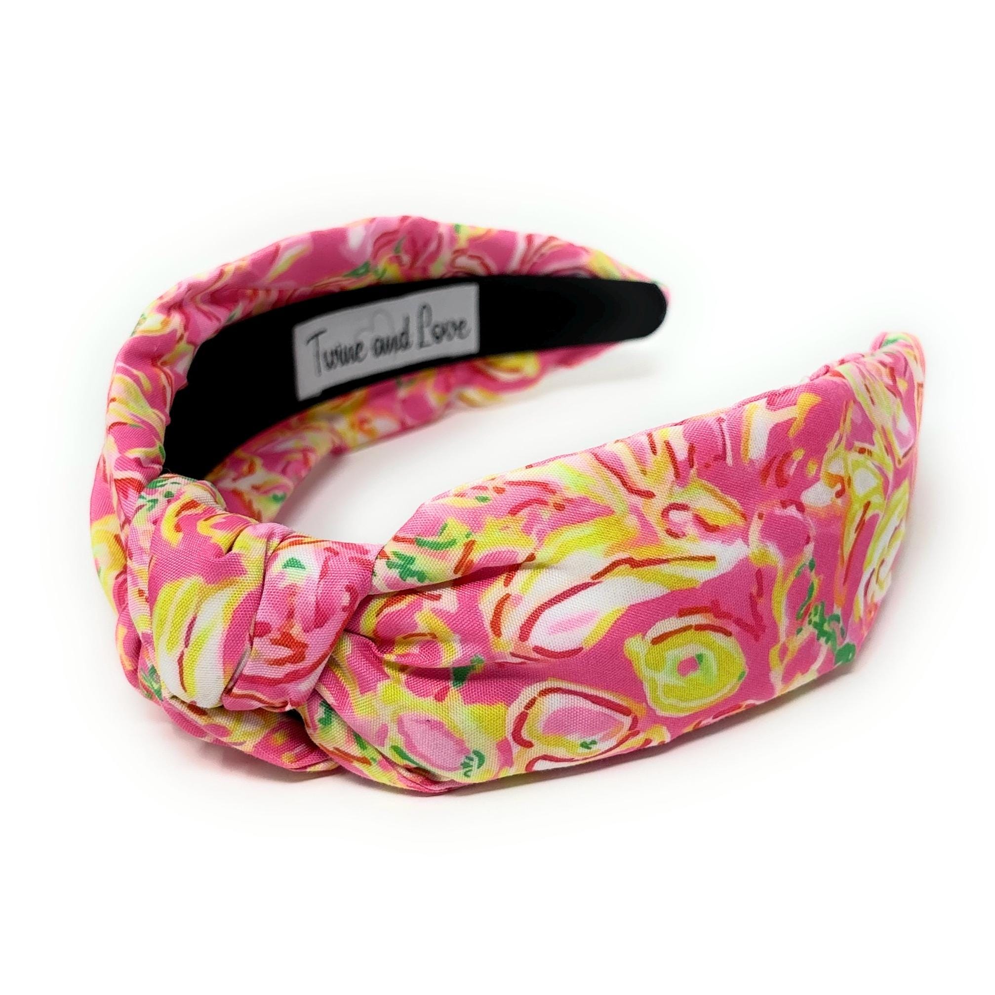 Lilly Pulitzer Pink Floral Pearl-Accent Padded Headband NEW Amazon.com: Lilly Pulitzer Colorful Knotted Headband, Wide  main image 2