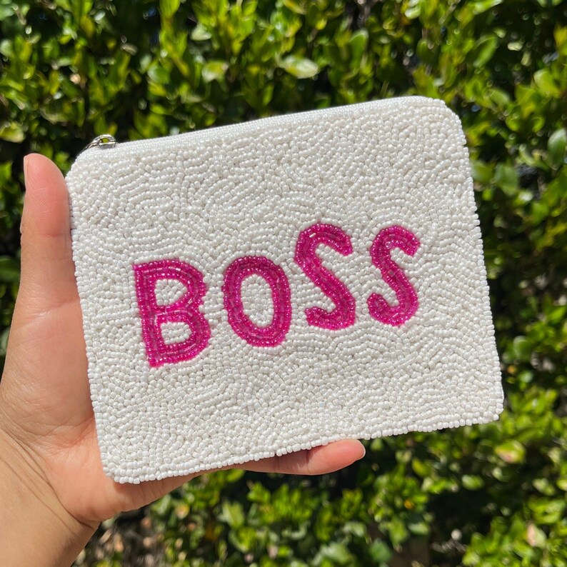 Hand Beaded Coin Purse, Mother's Day Gift, Small Wallet Boss