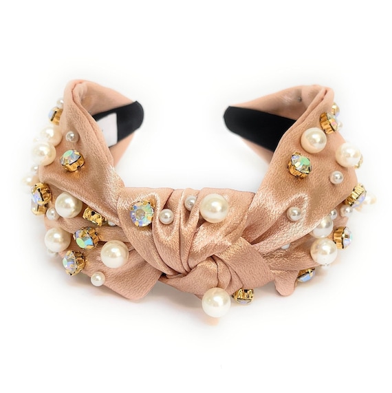 Embellished Knot Headband, Jeweled Knotted Headband  display picture 1